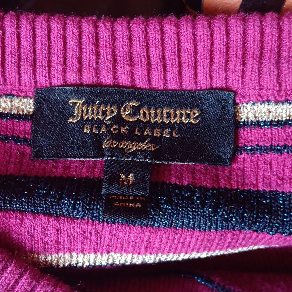 Juicy Couture Black Label Striped Pink and Black Mini Dress - Picture 4 of 7